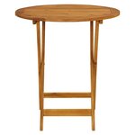 vidaXL Table pliable de jardin 70 cm Bois d'acacia solide