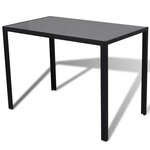 vidaXL Ensemble de table pour salle à manger cinq pièces noir