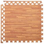 vidaXL Tapis de sol de piscine 6 Pièces bois 4 32 ㎡ Mousse EVA