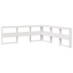 vidaXL Lit bibliothèque sans matelas blanc 200x200 cm bois pin massif