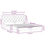 vidaXL Cadre de lit sans matelas vert foncé 160x200 cm velours