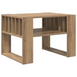 vidaXL Table basse Chêne artisanal 66 x 49 5 x 45 cm Bois d'ingénierie
