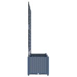 vidaXL Jardinière avec Treille 2 Pièces Grise 80x40x143 cm