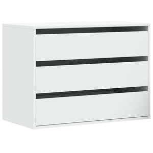 vidaXL Commode d'angle blanc 80x41x58 cm bois d'ingénierie