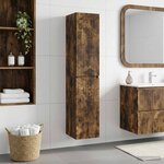 vidaXL Cabinet de Salle de Bain Mural Chêne fumé 33 x 34 5 x 160 cm