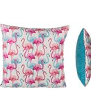 Coussin imprimé flamant rose