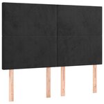vidaXL Sommier à lattes de lit et matelas LED Noir 140x190 cm Velours