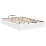vidaXL Cadre de lit ottoman avec stockage Blanc 193 x 120 x 25 cm