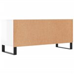 vidaXL Meuble TV blanc brillant 100x34 5x44 5 cm bois d'ingénierie