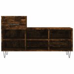 vidaXL Armoire à chaussures Chêne fumé 102x36x60 cm Bois d'ingénierie
