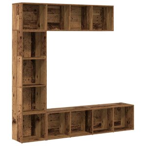 vidaXL Bibliothèques 3 Pièces vieux bois bois d'ingénierie