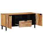 vidaXL Unites TV avec tiroir Bois d'Acacia Massif 105 x 33 5 x 46 cm