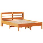 vidaXL Cadre de lit sans matelas cire marron 150x200cm bois pin massif