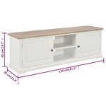 Vidaxl meuble tv blanc 120 x 30 x 40 cm bois