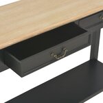 vidaXL Table console Noir 110x35x80 cm Bois