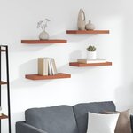 vidaXL Étagère Murale 4 Pièces Rouge 50 x 23 x 4 cm Bois d'ingénierie