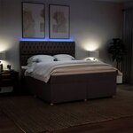 vidaXL Sommier à lattes de lit avec matelas Marron foncé 180x200 cm