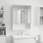 vidaXL Armoire Miroir de Salle de Bain Blanc 50 x 14 5 x 70 cm