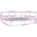 vidaXL Lit bibliothèque sans matelas cire marron 180x200 cm pin massif
