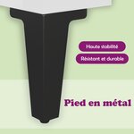 vidaXL Tables de chevet 2 Pièces Blanc brillant 40x35x47 5 cm