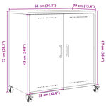 vidaXL Buffet vert olive 68 5x39x72 cm acier laminé à froid