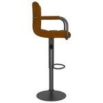 vidaXL Tabouret de bar Marron Velours
