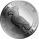 Monnaie ALEBRIJE PAJARO 1/500 Oz Platine 25$ Liberia 2026 (PRÉCOMMANDE)