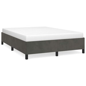 vidaXL Cadre de lit sans matelas gris foncé 137x190 cm velours