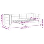 vidaXL Lit de repos vert foncé 80x200 cm velours