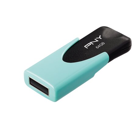 Pny attache 4 pastel aqua 64go usb 2.0 attache 4 pastel aqua 64go usb 2.0 stick