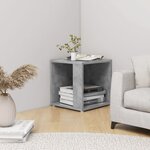 vidaXL Table d'appoint Gris béton 33x33x34 5 cm Bois d'ingénierie