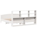 vidaXL Lit bibliothèque sans matelas blanc 200x200 cm bois pin massif