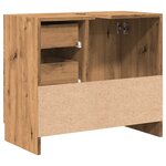 vidaXL Armoire d'évier chêne artisanal 63x30x54 cm bois d'ingénierie