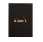 bloc noir n°11 7 4x10 5cm 80 feuilles agrafées 80g Q.5x5 RHODIA