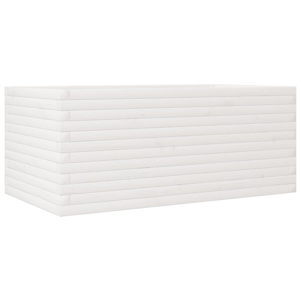 vidaXL Jardinière blanc 110x60x45 5 cm bois de pin massif