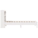 vidaXL Lit bibliothèque sans matelas blanc 75x190cm bois de pin massif