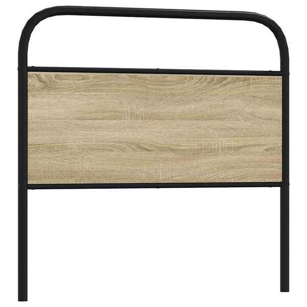 vidaXL Tête de lit chêne sonoma 100 cm acier et bois d'ingénierie