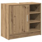 vidaXL Meuble sous évier Chêne Artisan 63x29x55 cm Bois d'ingénierie