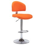 vidaXL Tabourets de bar lot de 2 orange similicuir