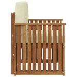 vidaXL Canapé d’extérieur Bois d'acacia massif et polyester Naturel
