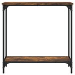 vidaXL Table console chêne fumé 75x30 5x75 cm bois d'ingénierie