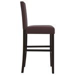 vidaXL Chaises de bar lot de 2 bois massif d'hévéa et similicuir