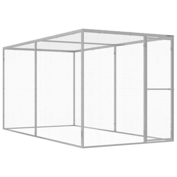 vidaXL Cage pour chat 3x1,5x1,5 m Acier galvanisé
