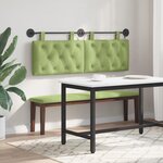 vidaXL Tête de lit suspendue Vert clair Velours