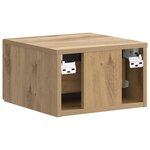 vidaXL Cabinet de chevet mural 2 pc Chêne artisanal 34 5 x 33 x 20 cm