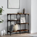 vidaXL Table console chêne fumé 80x29x75 cm bois d'ingénierie