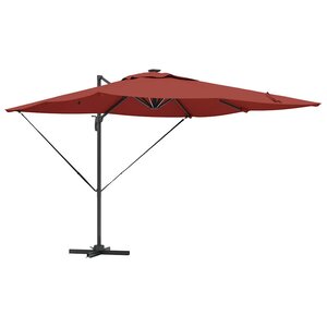 vidaXL Parasol Couleur terre cuite 286 x 285 x 270 cm Aluminium