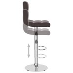 vidaXL Tabouret de bar Marron Similicuir