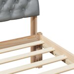 vidaXL Cadre de lit avec tête de lit Marron et gris clair 75 x 190 cm