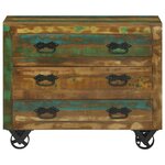 vidaXL Buffet Marron 80 x 30 x 65 cm Bois massif de récupération